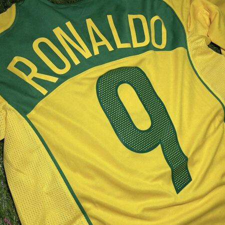 Shirt Brazil National Team 2004 Home Ronaldo #9 Men's Soccer Football