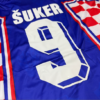 Shirt Croatia 1998 Away šuker #9 Retro Men's Soccer Football - Image 5