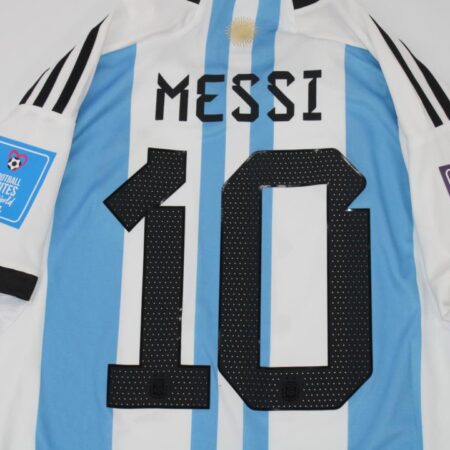 Shirt Argentina 2022 Messi #10 World Cup Final Men's Soccer Football