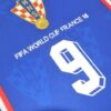 Shirt Croatia 1998 Away šuker #9 Retro Men's Soccer Football - Image 3