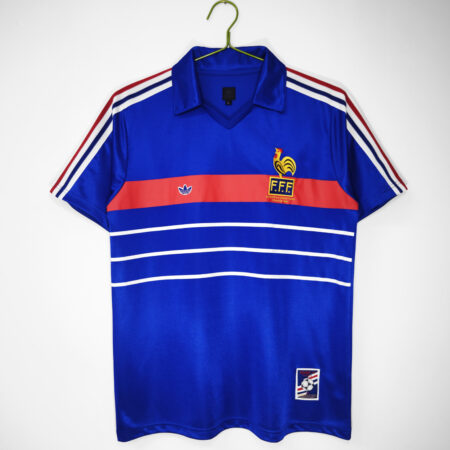 Shirt France 1984 Home Retro Men's Soccer Football