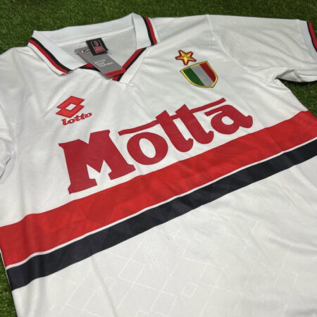 Shirt Ac Milan 93/94 Away White Retro Men's Soccer Football