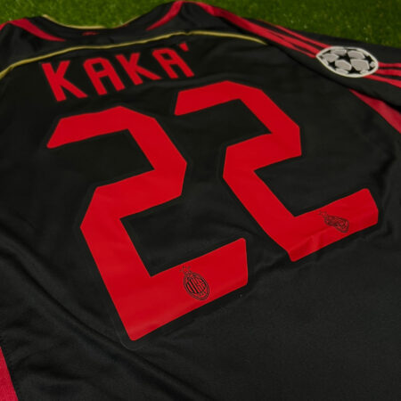 Shirt Ac Milan 06-07 Third Kaka #22 Champions League Men's Retro Soccer Football