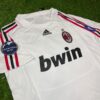 Shirt Ac Milan 2007/08 Away Ronaldo #99 White With UCL Men’s Retro Soccer Football - Image 6