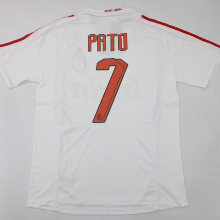 Shirt Ac Milan 2007/08 Away PATO #7 White Men’s Retro Soccer Football