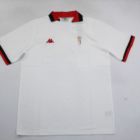 Shirt Ac Milan 1989-90 White Away Retro Men's Soccer Football