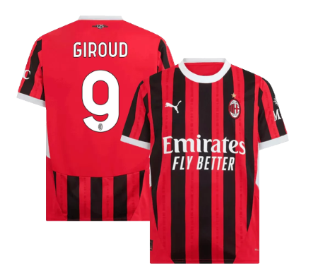 Shirt Ac Milan 24/25 Home Giroud #9 Men’s Soccer Football New season