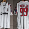 Shirt Ac Milan 2007/08 Away Ronaldo #99 White With UCL Men’s Retro Soccer Football - Image 2