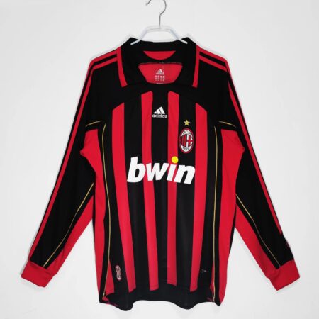 Shirt Ac Milan 06-07 Home Long sleeves Men's Retro Soccer Football