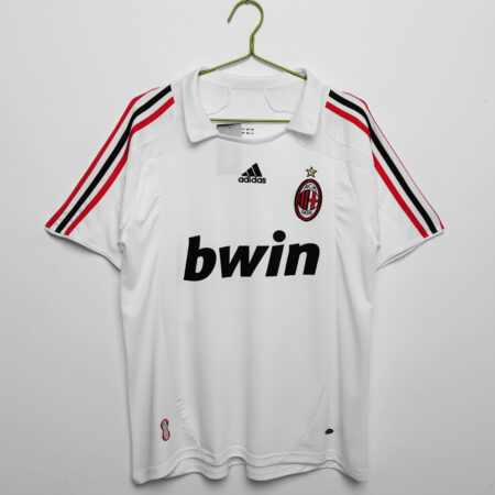 Shirt Ac Milan 2007/08 Away White Men's Retro Soccer Football