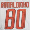 Shirt Ac Milan 2007/08 Away RONALDINHO #80 White With UCL Men’s Retro Soccer Football - Image 5