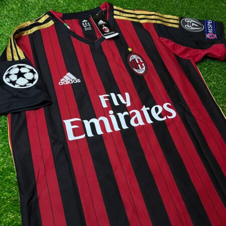 Shirt Ac Milan 2013-14 Home El Shaarawy #92 Champions League Men's Retro