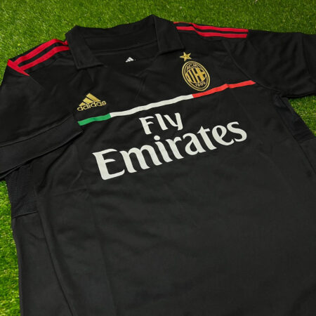 Ac Milan 2011-12 Third Black Away Men's Retro Soccer Football