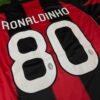 Shirt Ac Milan 2010/11 Home Ronaldinho #80 Champions League Long-Sleeve Retro - Image 2