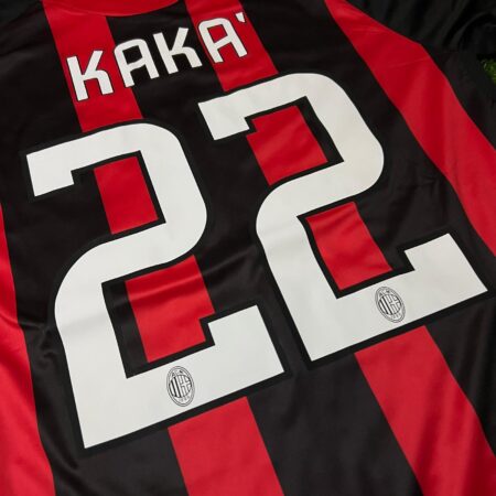 Shirt Ac Milan 2008/09 Home Kaka #22 Long-Sleeve With Patch Men’s Retro Soccer Football