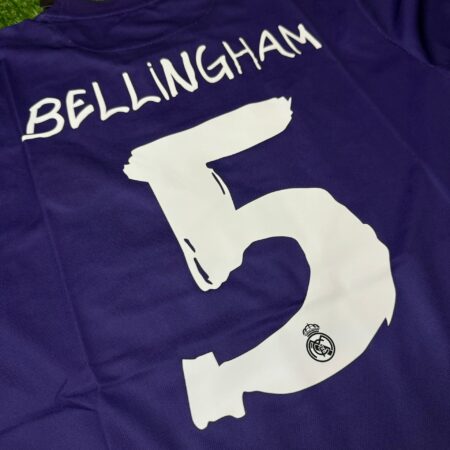 Shirt Real Madrid 24-25 Y-3 Fourth Bellingham #5 Purple Men's