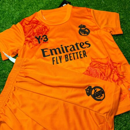 Shirt Real Madrid 24-25 Y-3 Orange Kids Kit Football