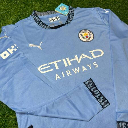 Shirt Manchester City 24-25 Home Long Sleeve Men's Soccer Football