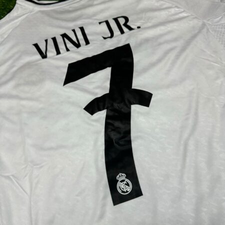 Real Madrid 24-25 Home Vini Jr. #7 Champions League Long-Sleeve Men's Football