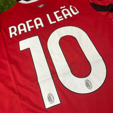 Shirt Ac Milan 2024-25 Home Rafa Leão #10 Men's Soccer Football