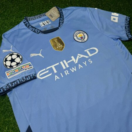 Shirt Manchester City 24/25 Home Champions League Men's Soccer Football