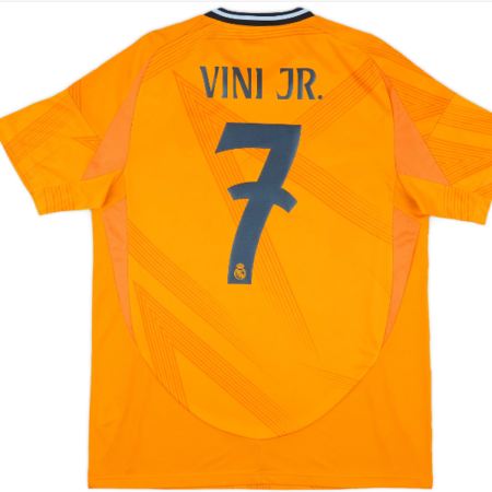 Shirt Real Madrid 2024-25 Away Vini Jr #7 Champions League Orange