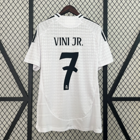 Shirt Real Madrid 24-25 Home Vini Jr #7 Champions League Men's Football