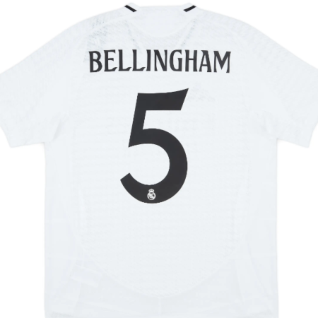 Shirt Real Madrid 2024-25 Home Bellingham #5 Champions League Men's Football