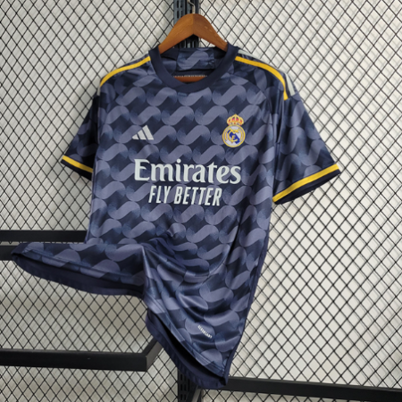 Real Madrid 2023-24 Away Black grey Men's Soccer Football