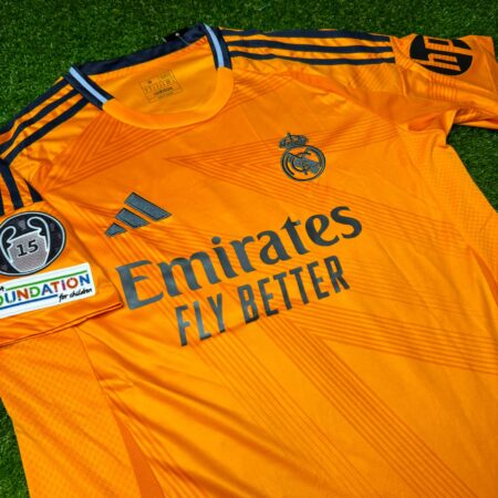 Shirt Real Madrid 2024-25 Away Bellingham #5 Champions League Orange