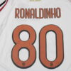 Shirt Ac Milan 09-10 Away Ronaldinho 80# Champions League White - Image 4