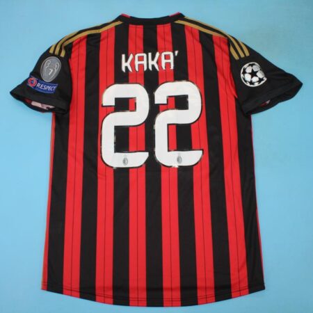 Shirt Ac Milan 2013-14 Home Kaká #22 Champions League Men's Retro