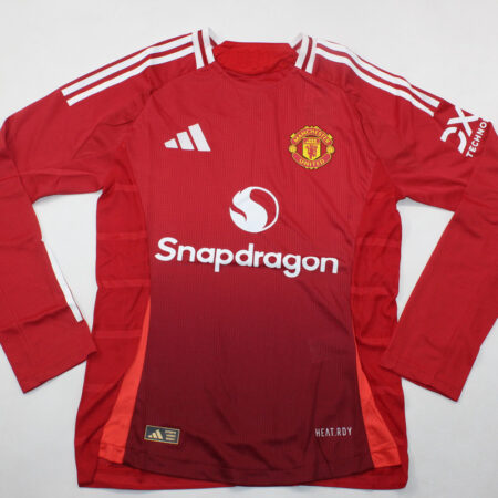 Shirt Manchester United 2024-25 Home Long Sleeve player Version Men's