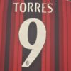 Shirt Ac Milan 2014-15 Home TORRES #9 With Patch Men's Retro Football - Image 2