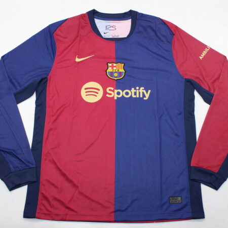 Shirt Fc Barcelona 24-25 Home Long Sleeve Men's Soccer Football