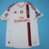 Shirt Ac Milan 2011-12 Away PATO #7 White Champions League UCL Retro - Image 2