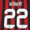 Shirt Ac Milan 2013-14 Home Kaká #22 Long-Sleeve Men's Retro Soccer Football - Image 7