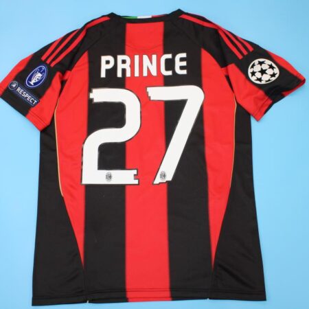 Shirt Ac Milan 2010-11 Home PRINCE 27# Champions League Men’s Retro