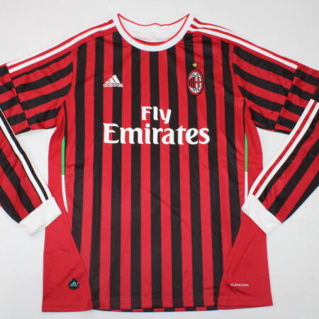 Shirt Ac Milan 2011-12 Home Long-Sleeve Men's Retro Soccer Football