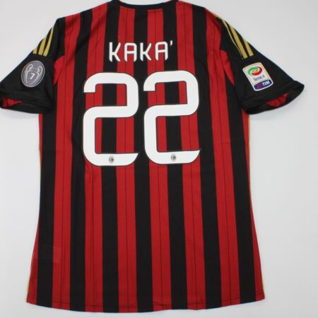 Shirt Ac Milan 2013-14 Home Kaká #22 League Patch Men's Retro Football