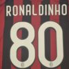 Shirt Ac Milan 09-10 Home Ronaldinho 80# Long Sleeve Maldini Retired Version - Image 2