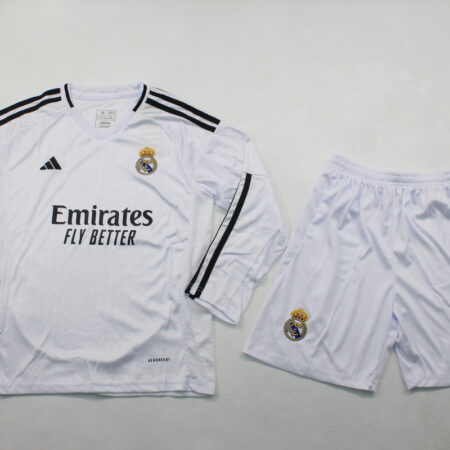 Shirt Real Madrid 2024-25 Home kids Long Sleeve Football