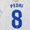 Shirt Fc Barcelona 2023-24 Away PEDRI #8 White With Patch Men's - Image 8