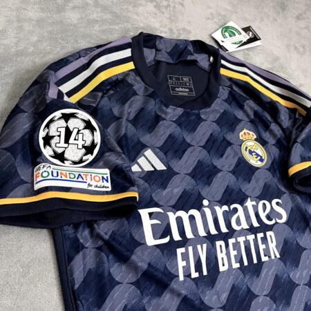 Shirt Real Madrid 2023-24 Away Champions League Black Grey Men's Football