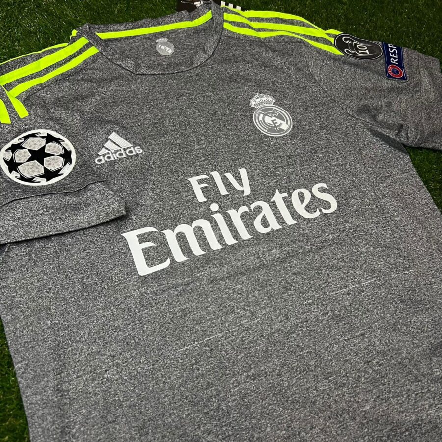 Shirt Real Madrid 2015-16 Away Champions League Grey Men's