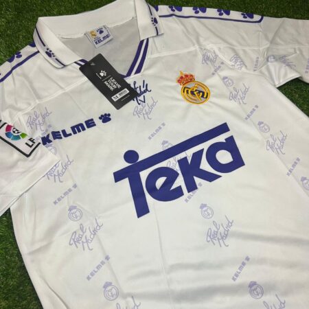 Shirt Real Madrid 1994-96 Home LFP Retro Men’s Soccer Football S-XXL