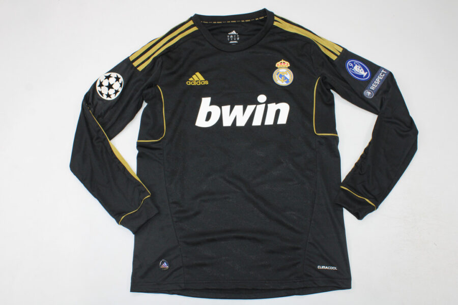 Shirt Real Madrid 2011-12 Away Long Sleeve Champions League Men's