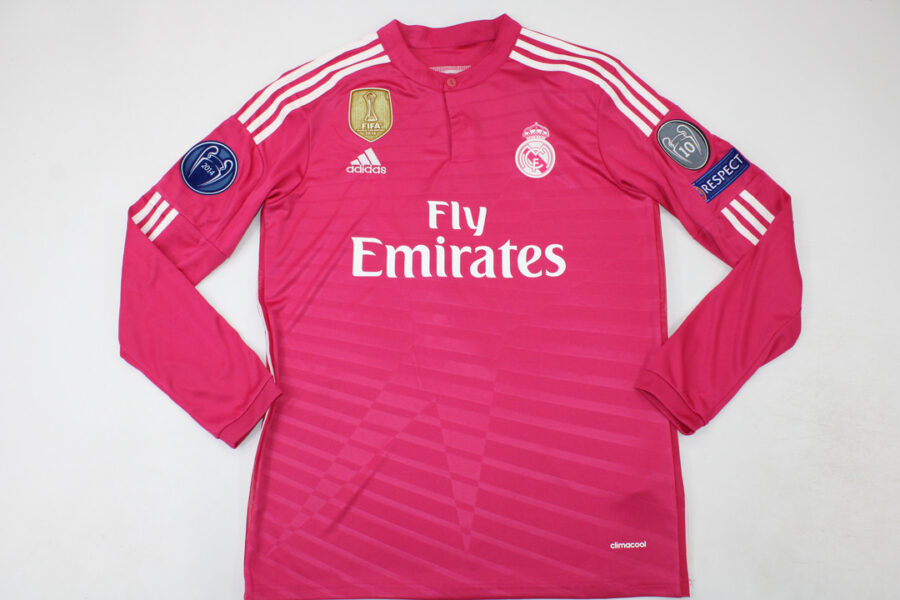 Shirt Real Madrid 2014-15 Away Long Sleeve Champions League Pink