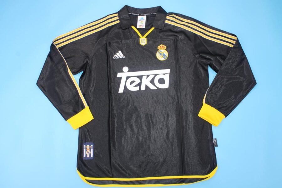 Shirt Real Madrid 99-00 Black Long Sleeve Retro Men’s Soccer Football