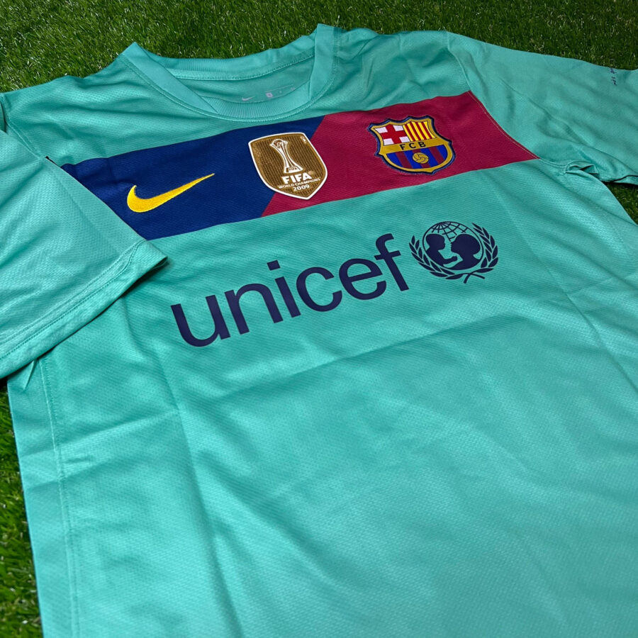 Shirt Fc Barcelona 10-11 Away Champions League Green Retro